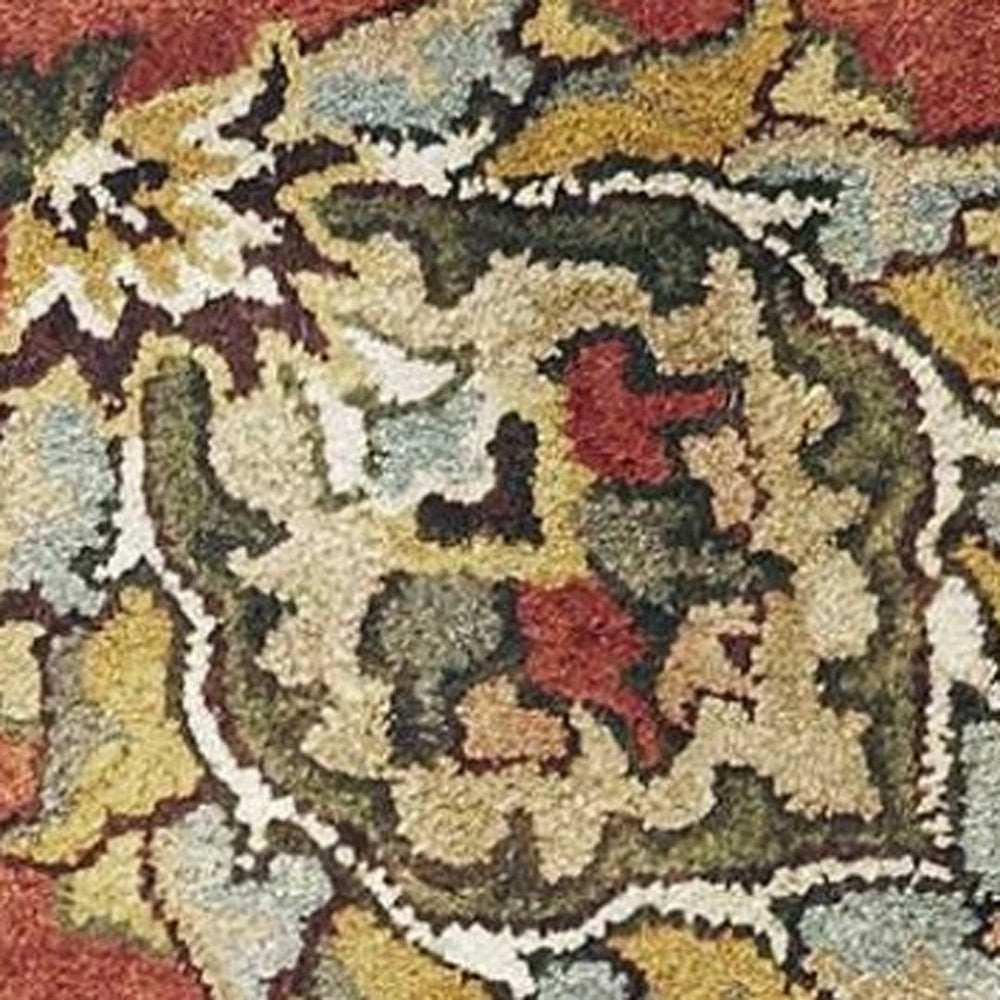 5' X 8' Sienna Floral Vine Wool Indoor Area Rug - Homeroots - Flyclothing LLC