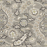 2' X 4' Gray and Ivory Floral Area Rug - Homeroots - Flyclothing LLC