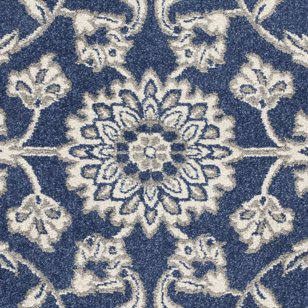 2' X 3' Blue and Ivory Area Rug - Homeroots - Flyclothing LLC