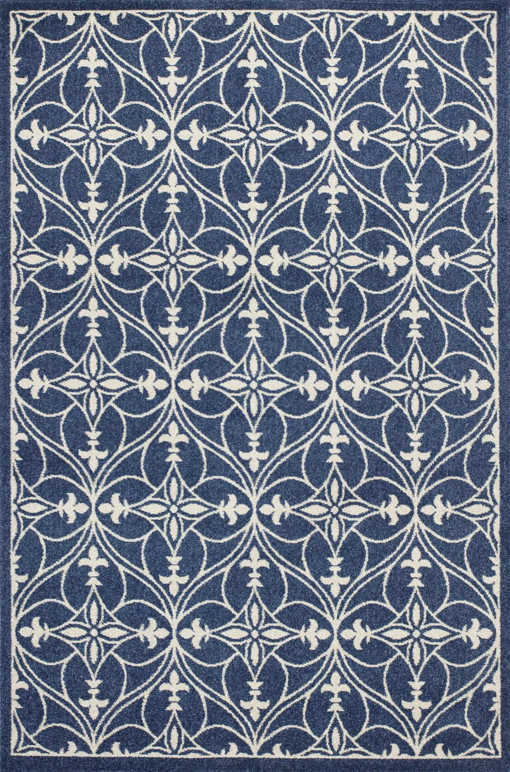 2' X 3' Blue and Ivory Area Rug - Homeroots - Flyclothing LLC