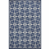 2' X 3' Blue and Ivory Area Rug - Homeroots - Flyclothing LLC