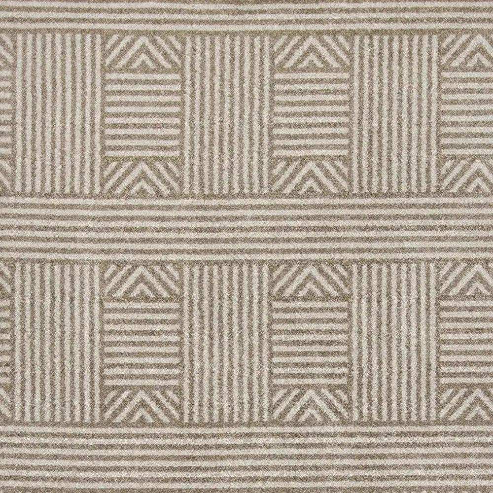 2' X 3' Beige and Ivory Geometric Indoor Outdoor Area Rug - Homeroots - Flyclothing LLC