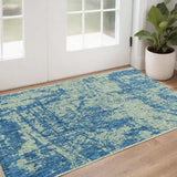 3' X 4' Blue Abstract Area Rug - Homeroots - Flyclothing LLC