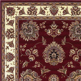 2' X 3' Red Ivory Machine Woven Floral Traditional Indoor Accent Rug - Homeroots - Flyclothing LLC