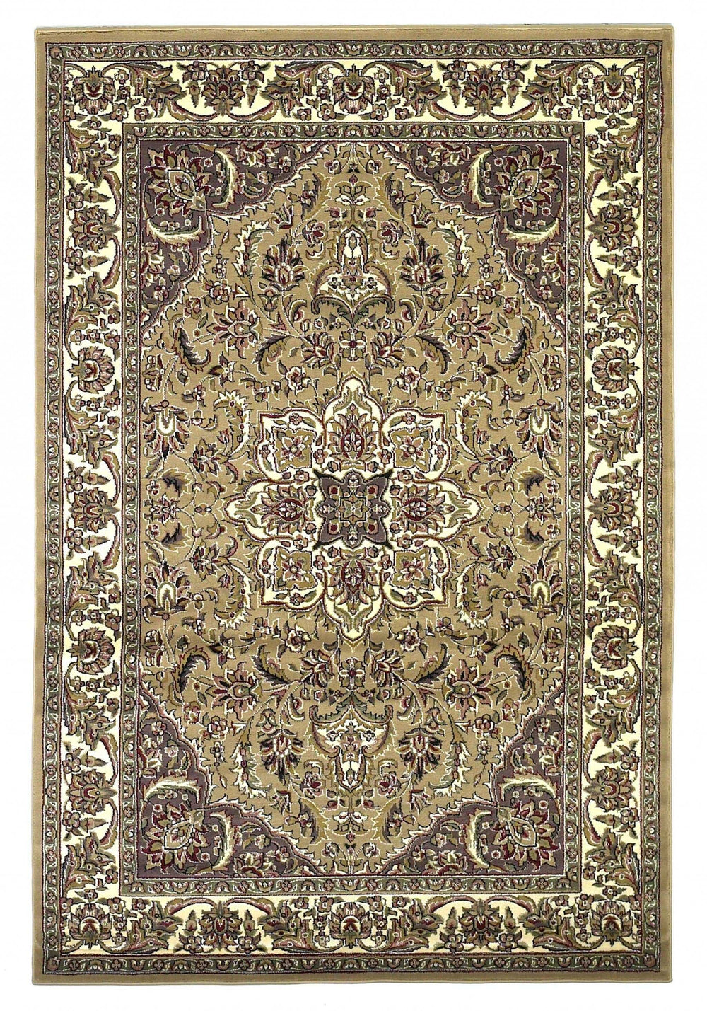 2' X 3' Beige And Ivory Floral Medallion Area Rug - Homeroots - Flyclothing LLC