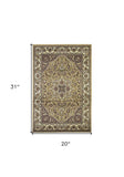 2' X 3' Beige And Ivory Floral Medallion Area Rug - Homeroots - Flyclothing LLC