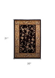 1' X 2' Polypropylene Black Or Beige Area Rug - Homeroots - Flyclothing LLC