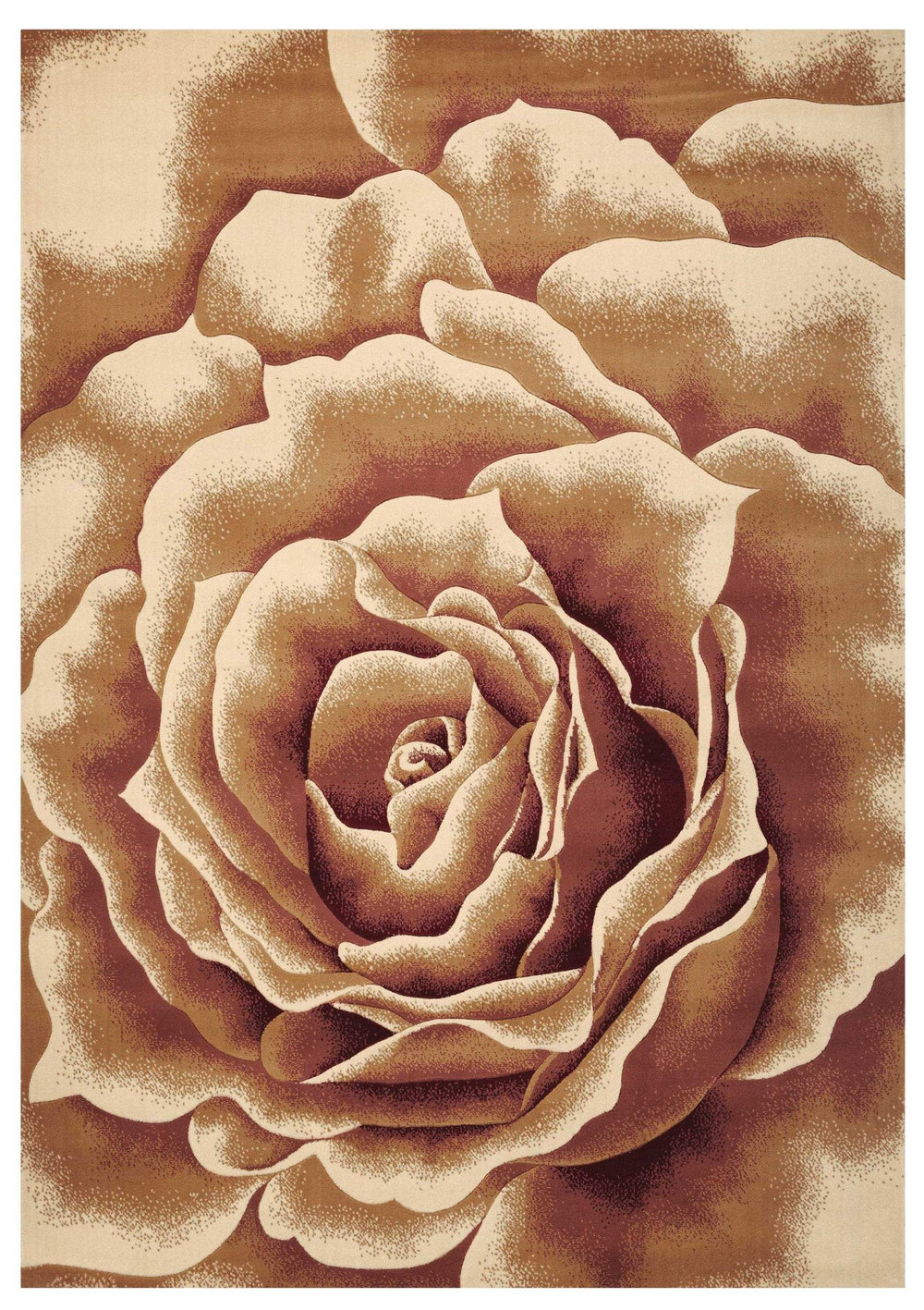 2' X 3' Ivory Machine Woven Hand Carved Oversized Floral Indoor Accent Rug - Homeroots - Flyclothing LLC