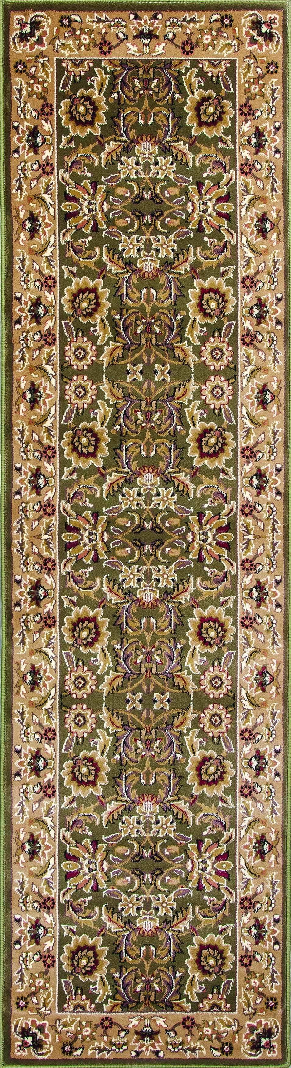 2' X 3' Green Taupe Machine Woven Floral Traditional Indoor Accent Rug - Homeroots - Flyclothing LLC