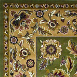 2' X 3' Green Taupe Machine Woven Floral Traditional Indoor Accent Rug - Homeroots - Flyclothing LLC