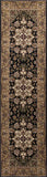 2' X 3' Black Beige Machine Woven Floral Medallion Indoor Accent Rug - Homeroots - Flyclothing LLC