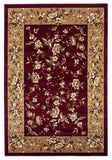 2' X 3' Red Beige Machine Woven Floral Traditional Indoor Accent Rug - Homeroots - Flyclothing LLC