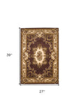 2' X 3' Polypropylene Plum Or Ivory Accent Rug - Homeroots - Flyclothing LLC