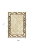 2' X 3' Polypropylene Ivory Accent Rug - Homeroots - Flyclothing LLC