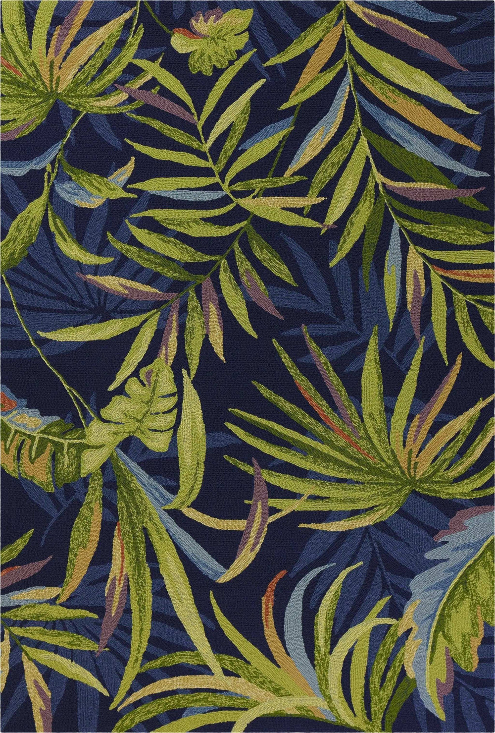 2' X 3' Blue Floral Handmade Indoor Outdoor Area Rug - Homeroots - Flyclothing LLC