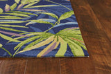 2' X 3' Blue Floral Handmade Indoor Outdoor Area Rug - Homeroots - Flyclothing LLC