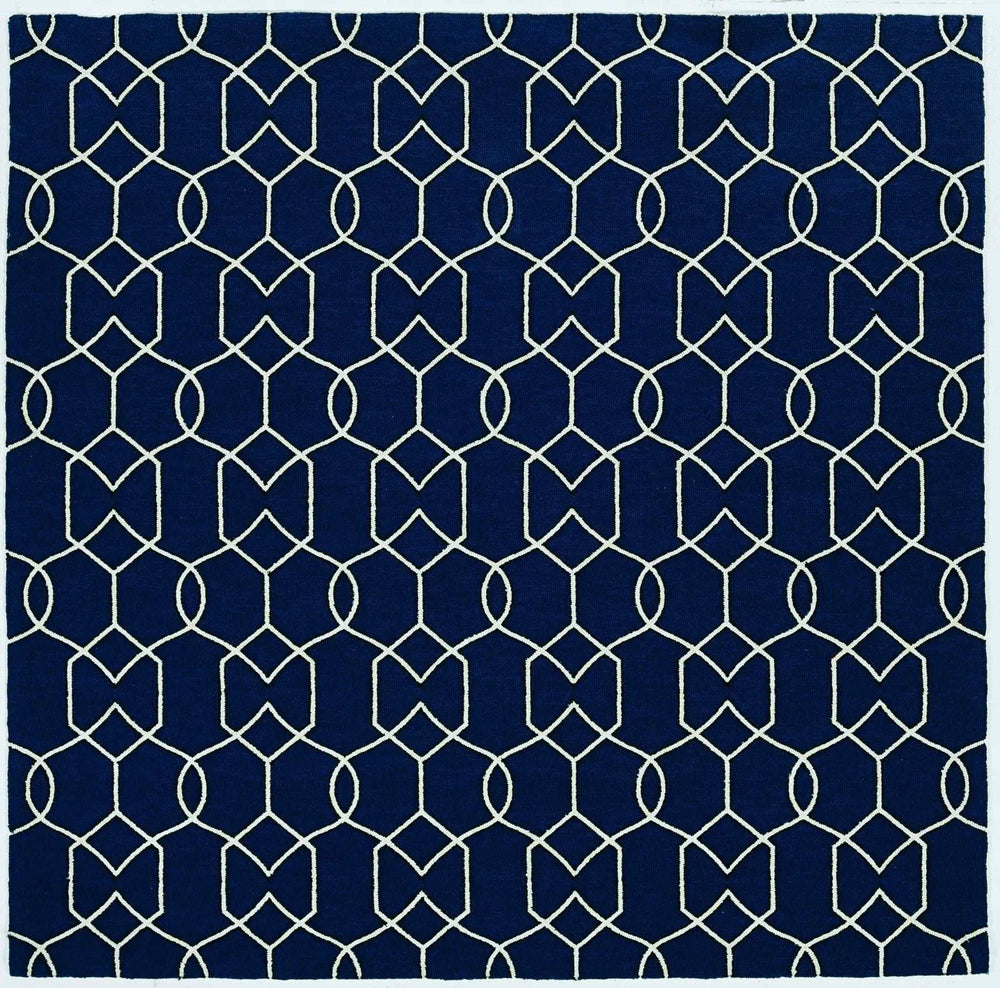 2' X 3' Navy Blue Hand Hooked Area Rug - Homeroots - Flyclothing LLC