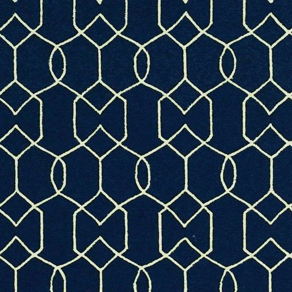 2' X 3' Navy Blue Hand Hooked Area Rug - Homeroots - Flyclothing LLC