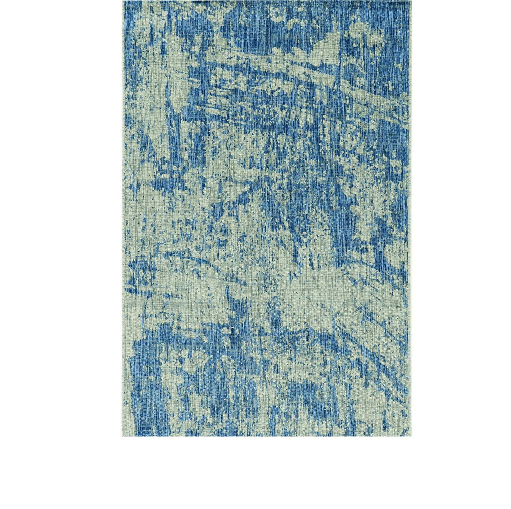 3' X 5' Blue and Green Abstract Indoor Outdoor Area Rug - Homeroots - Flyclothing LLC