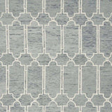 2' X 4' Blue Wool Geometric Hand Tufted Area Rug - Homeroots - Flyclothing LLC