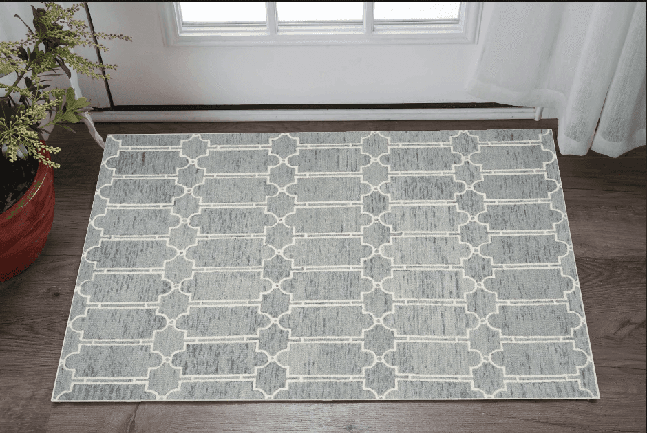 2' X 4' Blue Wool Geometric Hand Tufted Area Rug - Homeroots - Flyclothing LLC