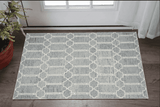 2' X 4' Blue Wool Geometric Hand Tufted Area Rug - Homeroots - Flyclothing LLC