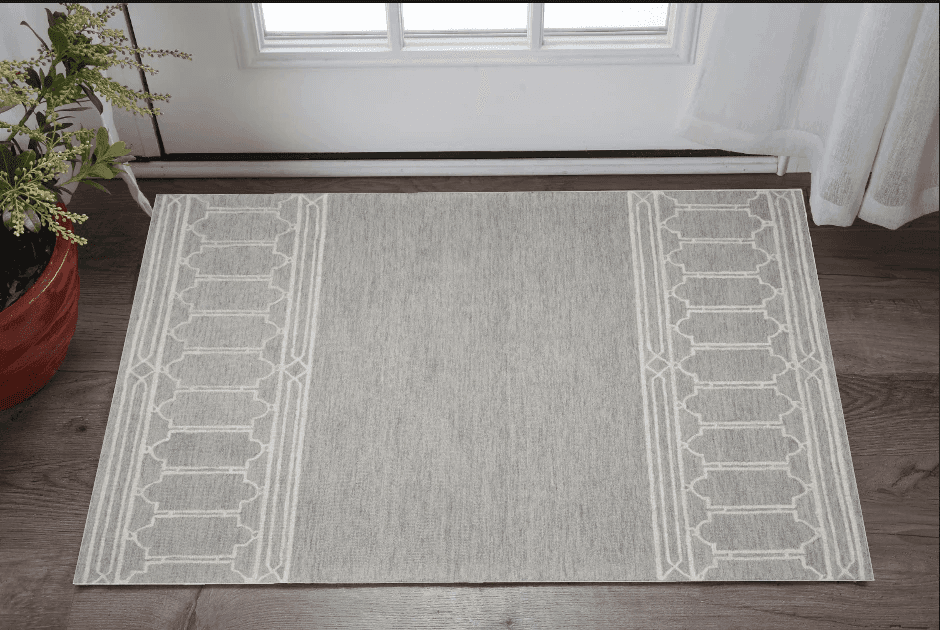 2' X 4' Gray Wool Ogee Hand Tufted Area Rug - Homeroots - Flyclothing LLC