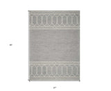 2' X 4' Gray Wool Ogee Hand Tufted Area Rug - Homeroots - Flyclothing LLC
