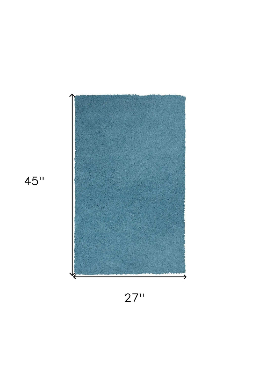 2' X 4' Polyester Highlighter Blue Area Rug - Homeroots - Flyclothing LLC
