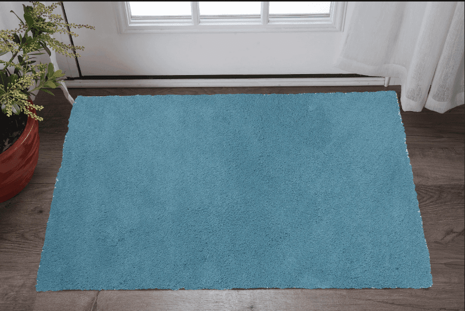 2' X 4' Polyester Highlighter Blue Area Rug - Homeroots - Flyclothing LLC