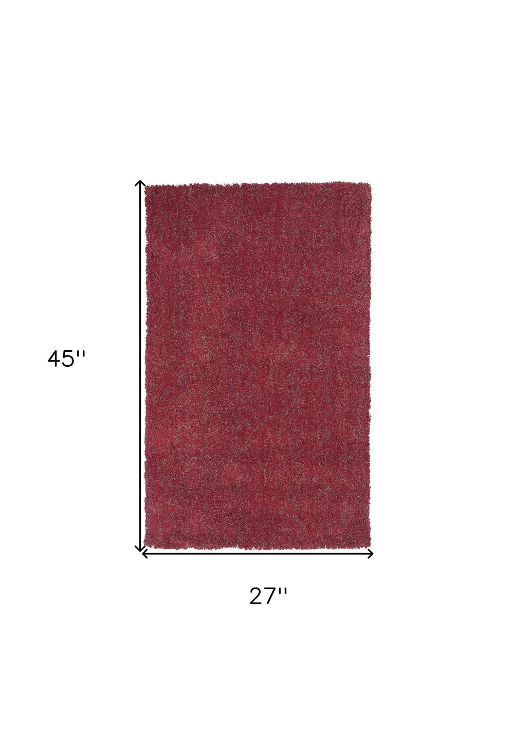 2' X 4' Polyester Red Heather Area Rug - Homeroots - Flyclothing LLC