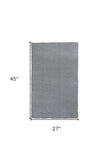 2' X 4' Polyester Grey Area Rug - Homeroots - Flyclothing LLC