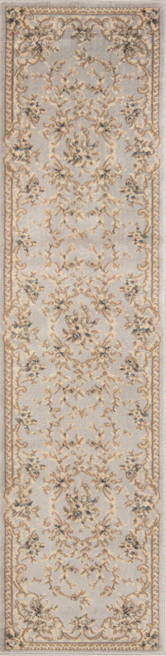 8' Light Grey Polypropylene Runner Rug - Homeroots - Flyclothing LLC