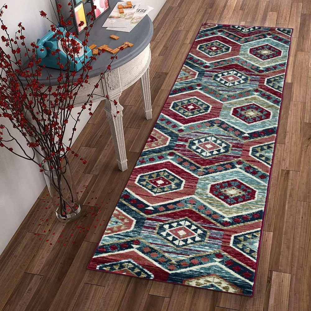 2' X 7' Red Polypropylene Runner Rug - Homeroots - Flyclothing LLC