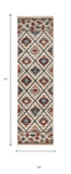 8' Ivory Machine Woven Geometric Lodge Indoor Runner Rug - Homeroots - Flyclothing LLC