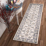 8' Gray And Ivory Runner Rug - Homeroots - Flyclothing LLC