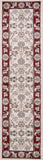 8' Ivory Red Bordered Floral Indoor Runner Rug - Homeroots - Flyclothing LLC