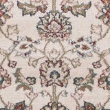 8' Ivory Red Bordered Floral Indoor Runner Rug - Homeroots - Flyclothing LLC