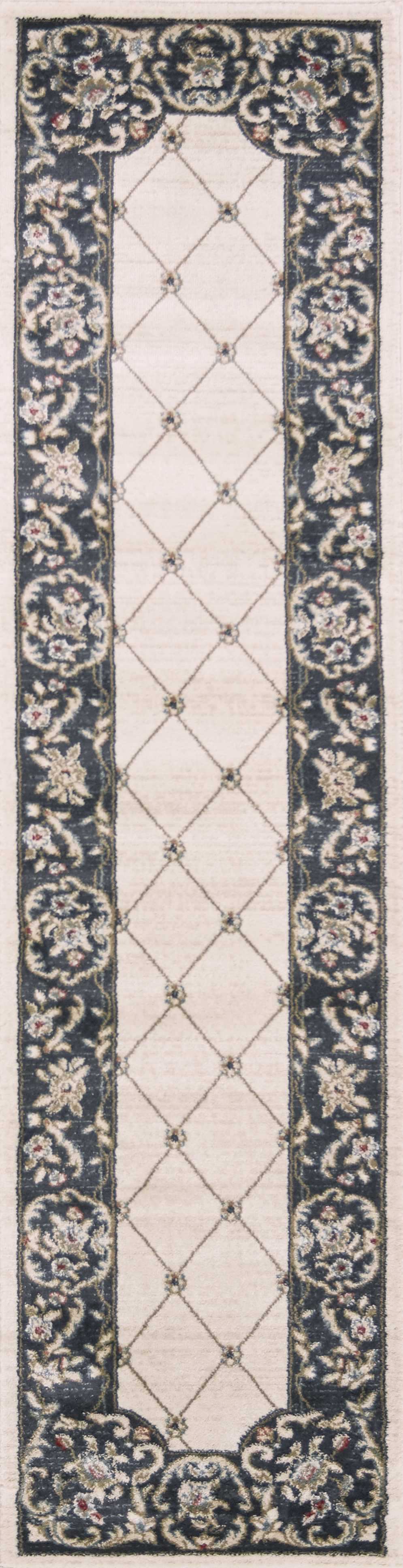 8' Ivory Or Grey Polypropylene Runner Rug - Homeroots - Flyclothing LLC