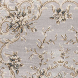 3' X 5' Light Gray Floral Area Rug - Homeroots - Flyclothing LLC