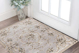 3' X 5' Light Gray Floral Area Rug - Homeroots - Flyclothing LLC