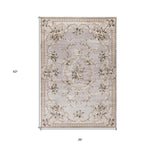 3' X 5' Light Gray Floral Area Rug - Homeroots - Flyclothing LLC