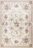 3' X 5' Ivory Bordered Floral Indoor Area Rug - Homeroots - Flyclothing LLC