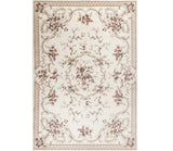 3' X 5' Ivory Bordered Floral Indoor Area Rug - Homeroots - Flyclothing LLC