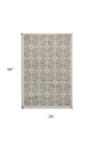 3' X 5' Gray Moroccan Indoor Outdoor Area Rug - Homeroots - Flyclothing LLC