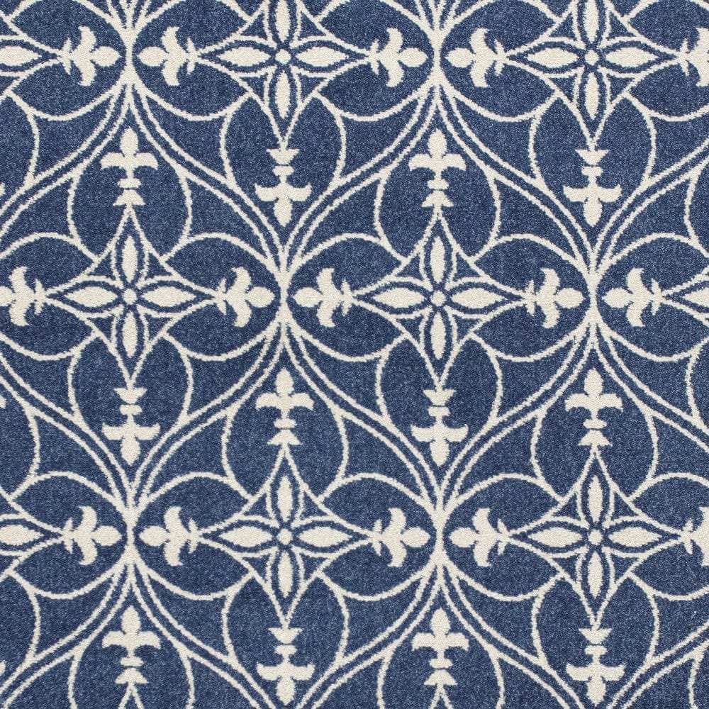3' X 5' Blue and Ivory Area Rug - Homeroots - Flyclothing LLC
