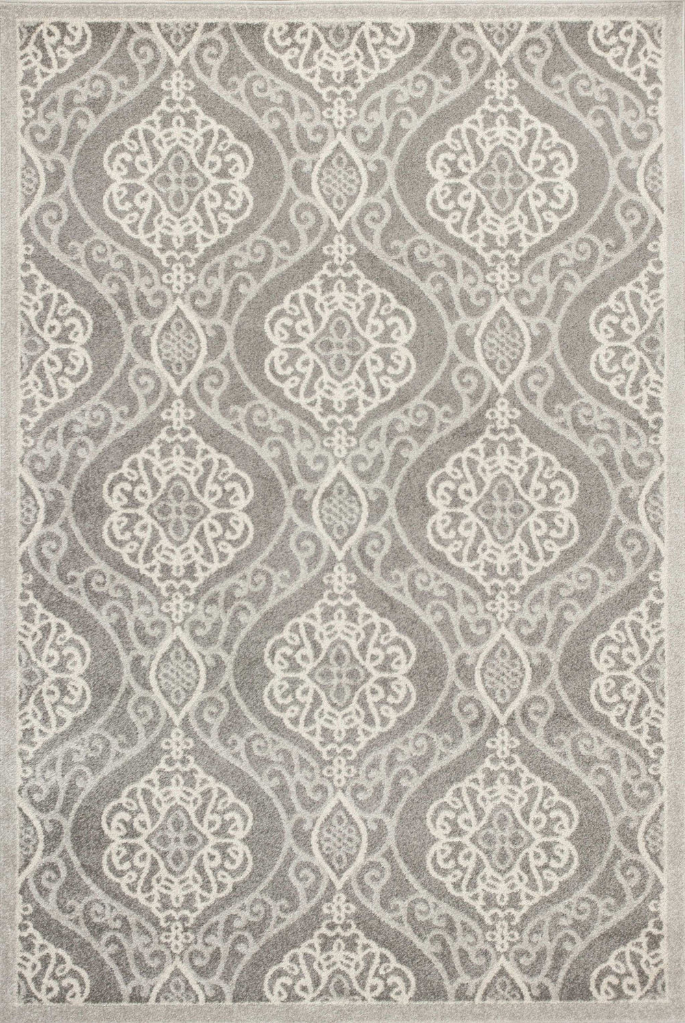 3' X 5' Silver Moroccan Indoor Outdoor Area Rug - Homeroots - Flyclothing LLC