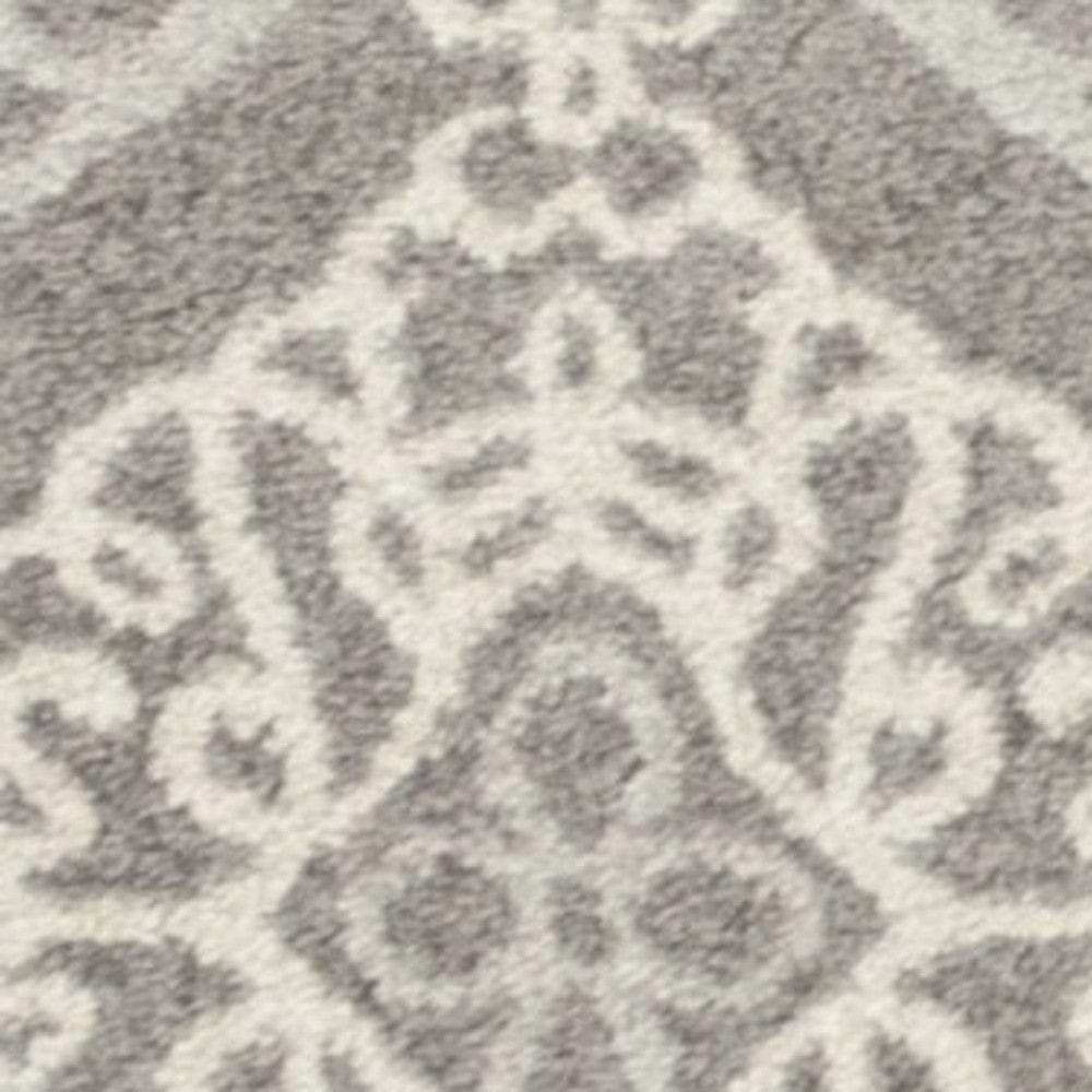 3' X 5' Silver Moroccan Indoor Outdoor Area Rug - Homeroots - Flyclothing LLC