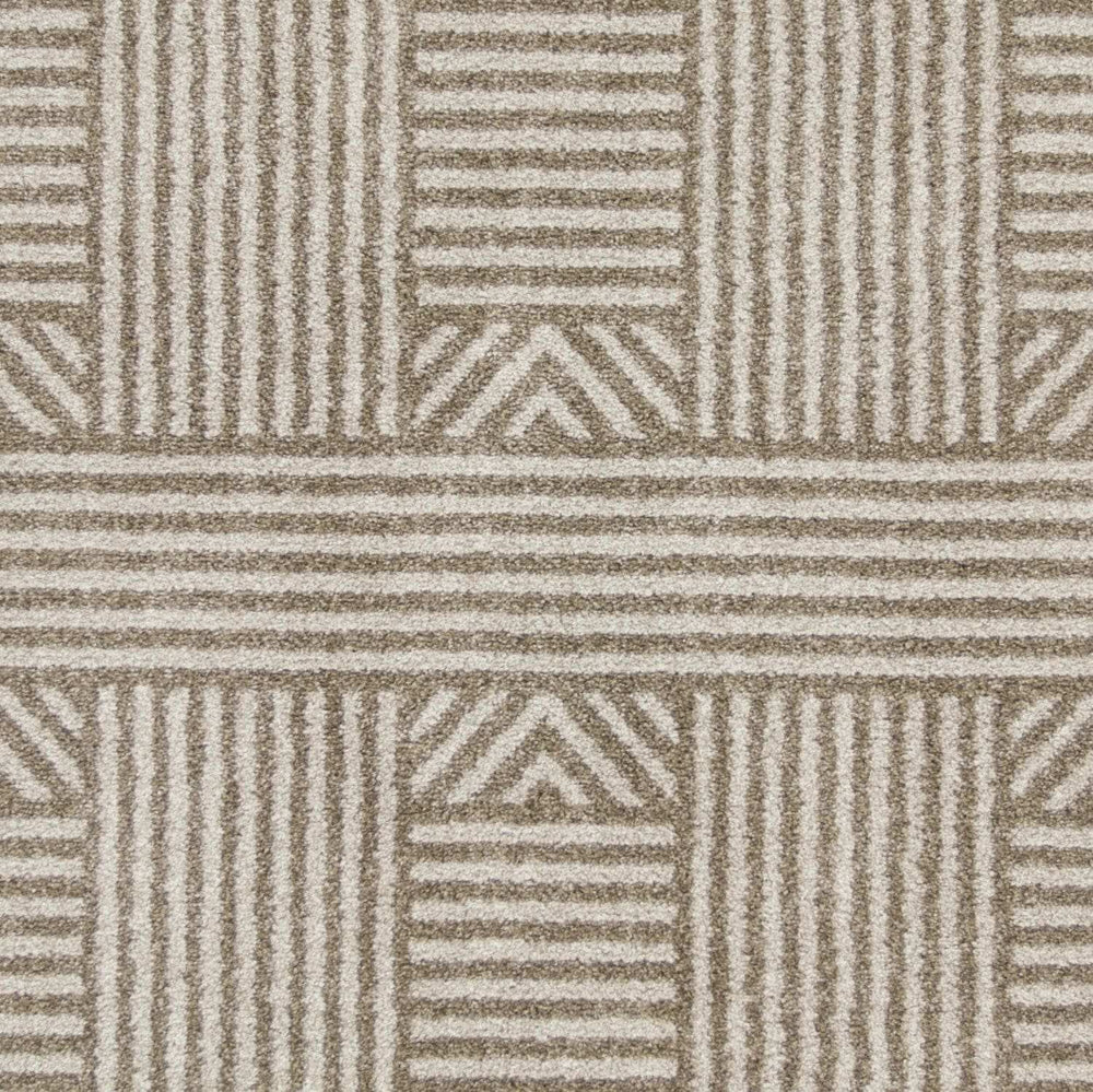 3' X 5' Beige and Ivory Geometric Indoor Outdoor Area Rug - Homeroots - Flyclothing LLC