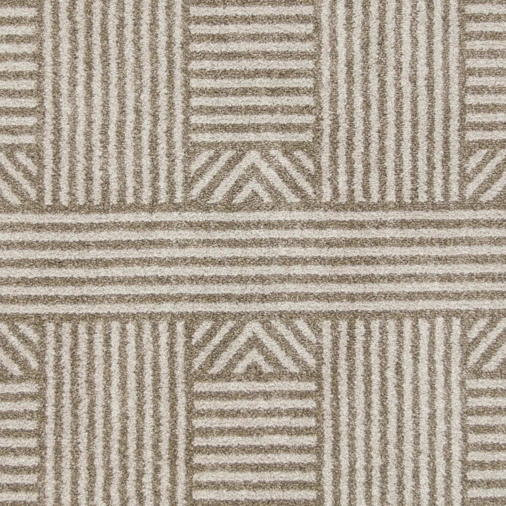 3' X 5' Beige and Ivory Geometric Indoor Outdoor Area Rug - Homeroots - Flyclothing LLC